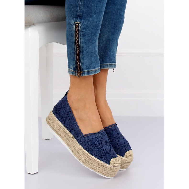 Krajka Espadrilles námořnická modř A8692 DK.BLUE 1