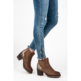 Super Me Stylové kozačky hnědý 2