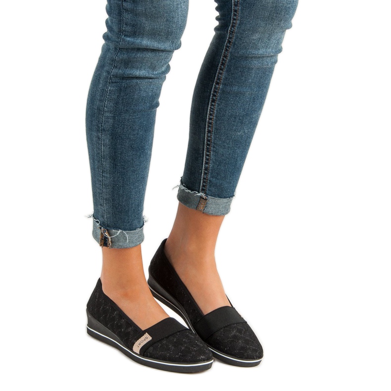 Textilní balerínky VINCEZA černý 1