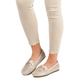 Kylie Lesklé mokasíny žluť 2