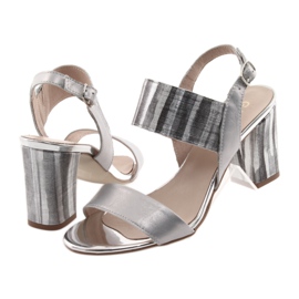 Dámské sandály na Gamis 3390 post silver šedá 4