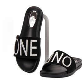 Filippo Černé pantofle černý 1