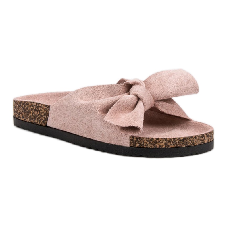 Pantofle VINCEZA S Mašlí růžový 1