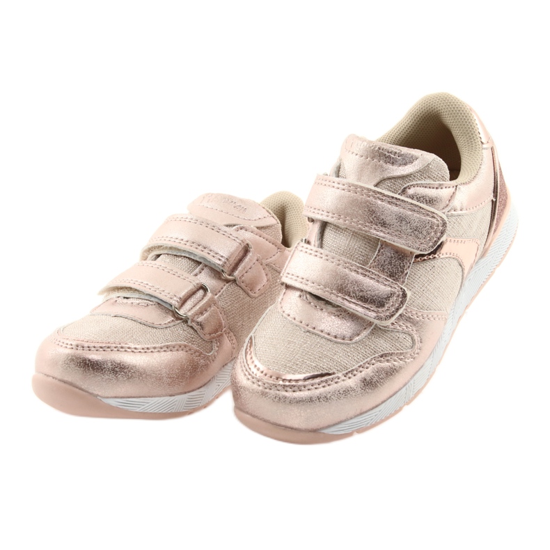 Tenisky Różowe American Club ES25 zlaté růžový žlutá 3 Tenisky Różowe American Club ES25 zlaté růžový žlutá 3