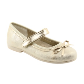 Lodičky na balerínky s mašlí American Club GC18 hnědý žlutá 1