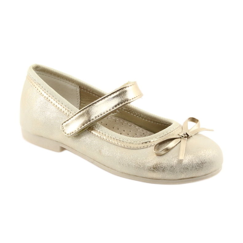 Lodičky na balerínky s mašlí American Club GC18 hnědý žlutá 1