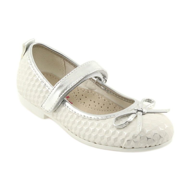 Balerínky na suchý zip American Club GC16 bílý šedá 1