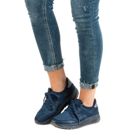 Ideal Shoes Nazouvací sportovní obuv modrý 1