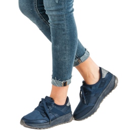 Ideal Shoes Nazouvací sportovní obuv modrý 2