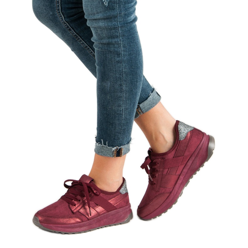 Ideal Shoes Nazouvací sportovní obuv červené 2