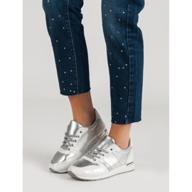 Jumex Stříbrné sportovní boty šedá 1