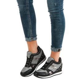 Cm Paris Černé tenisky s kamínky černá 1