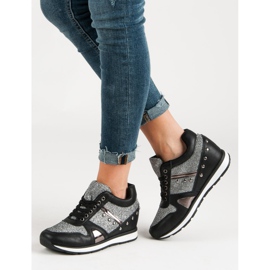 Cm Paris Černé tenisky s kamínky černá 2