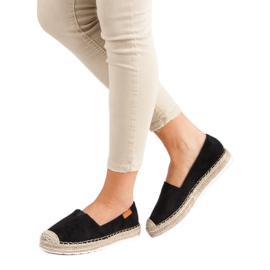 Espadrilky z černého semiše černá 2