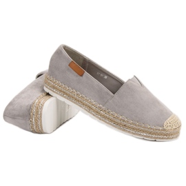 Espadrilky ze šedého semiše šedá 4