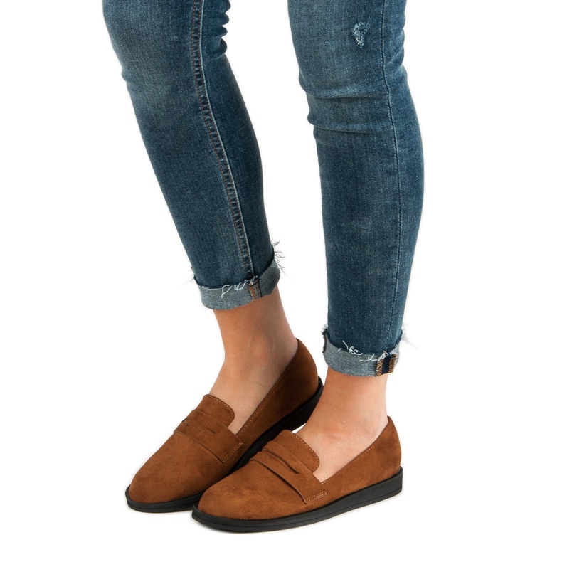 Best Shoes Velbloudí ležérní mokasíny hnědý 1