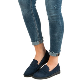 Best Shoes Tmavě modré ležérní mokasíny námořnická modř 1
