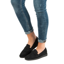 Best Shoes Černé ležérní mokasíny černá 1