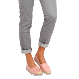 Espadrilky růžová hadí kůže 68-64 Růžová růžový 2
