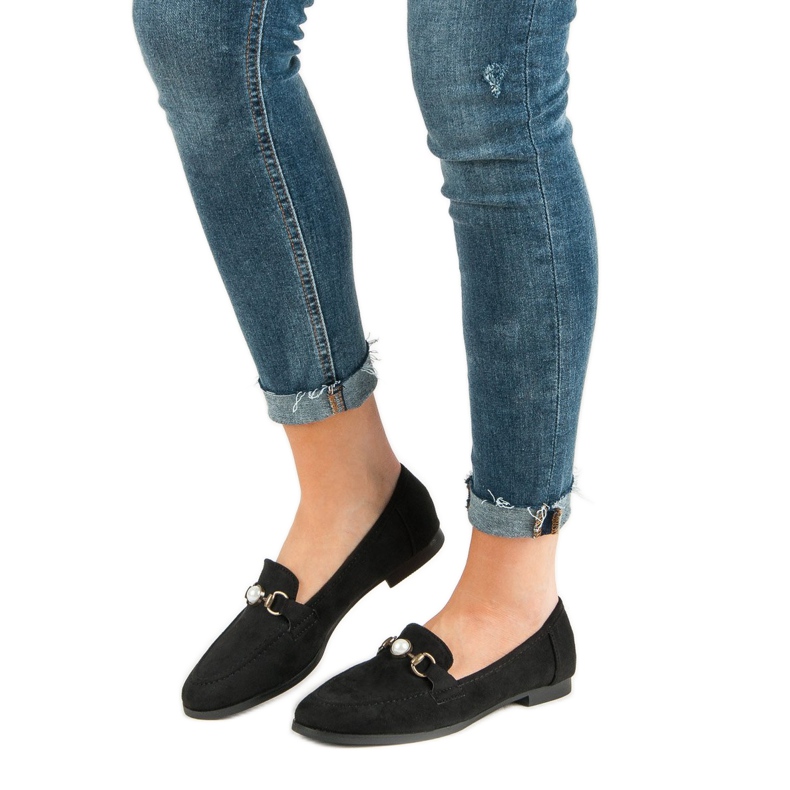 Černé mokasíny černý 1