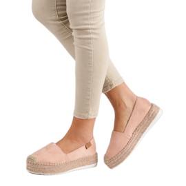 Forever Folie Růžové espadrilky na platformě růžový 2