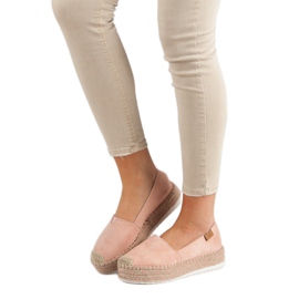 Forever Folie Růžové espadrilky na platformě růžový 1