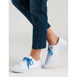 Yes Mile Módní bílé tenisky bílý 2