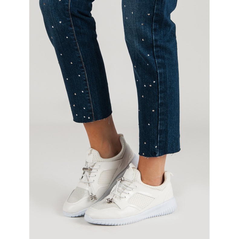 Sportovní obuv se stahovací šňůrkou bílý 2 Sportovní obuv se stahovací šňůrkou bílý 2