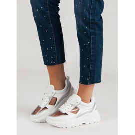 Průhledné tenisky na platformě bílý 2