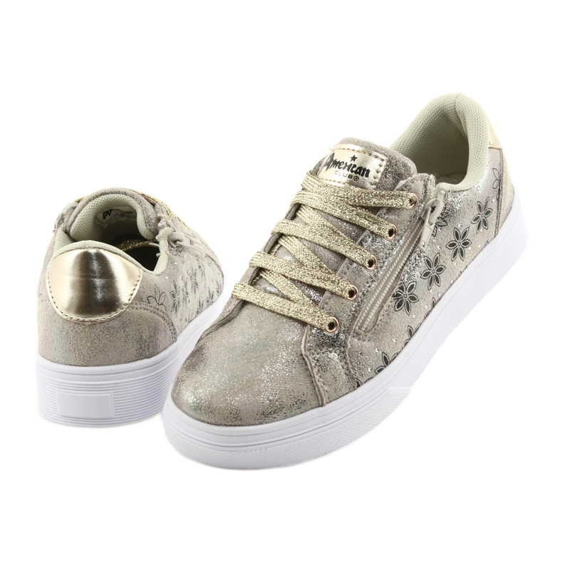 Sportovní dívčí zlatý jezdec American Club ES13 černá žlutá 4