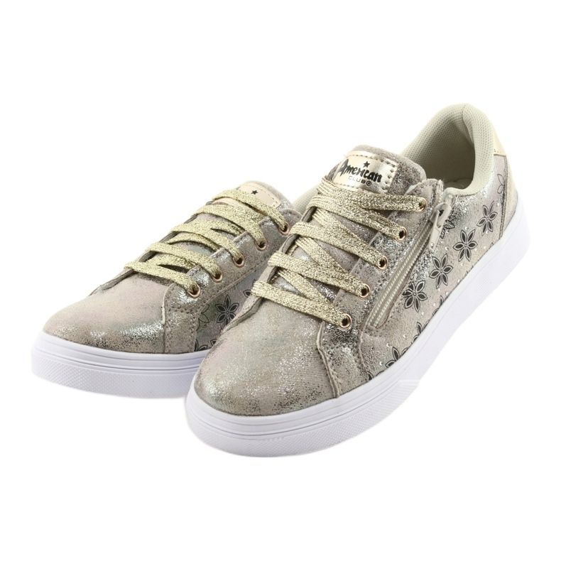 Sportovní dívčí zlatý jezdec American Club ES13 černá žlutá 3