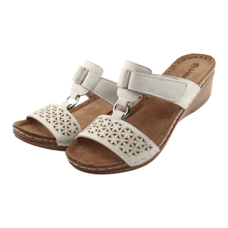 Béžové flitry na suchý zip Inblu NA03 béžový 3