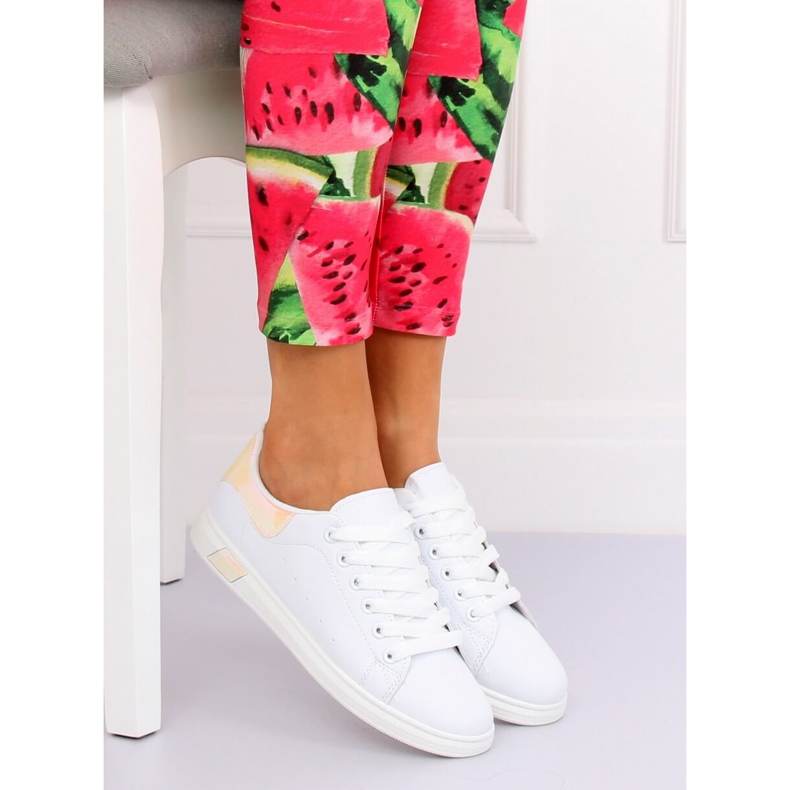 Bílé holografické tenisky BL147NEW Champagne bílý 2