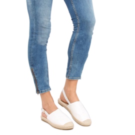 Bílé espadrilky HH-119 s otevřenou patou bílý 1 Bílé espadrilky HH-119 s otevřenou patou bílý 1