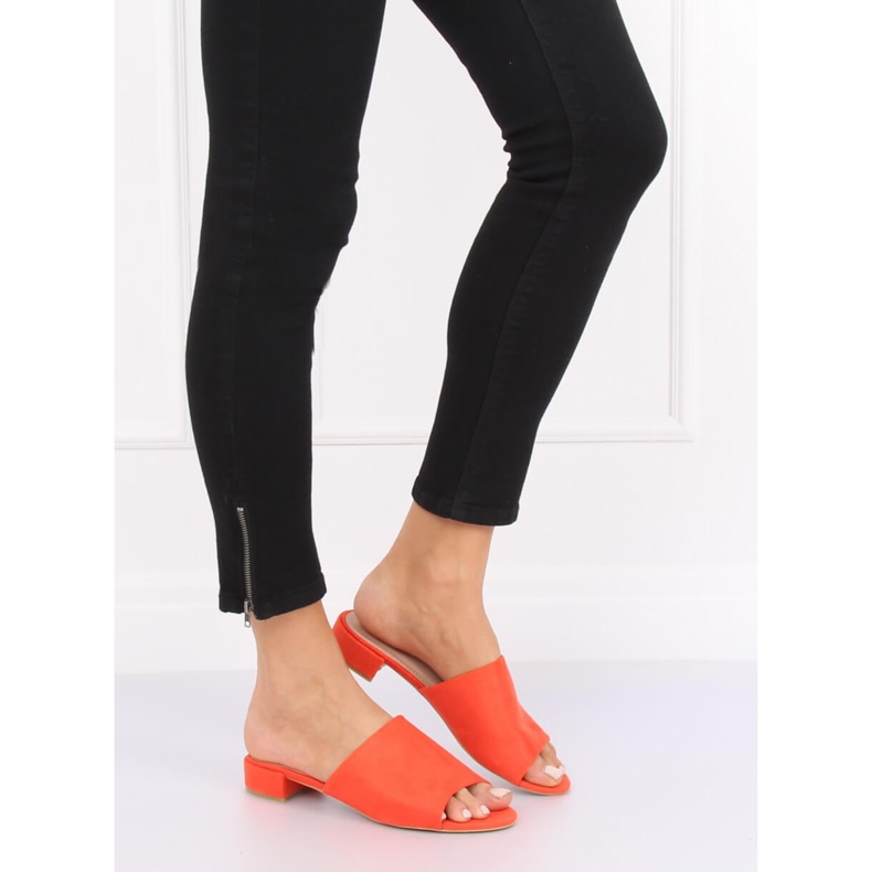 Oranžové dámské oranžové pantofle oranžový 1