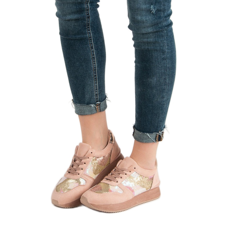 Seastar Sportovní obuv s flitry růžový 2