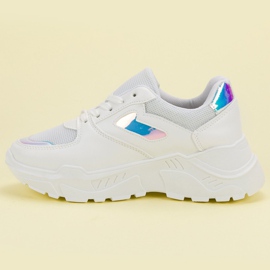 Bílé tenisky s efektem holo bílý 1