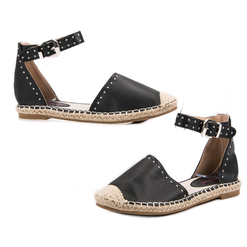 Best Shoes Espadrilky s tryskami černý 1