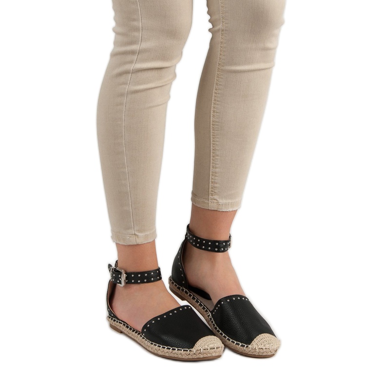 Best Shoes Espadrilky s tryskami černý 2