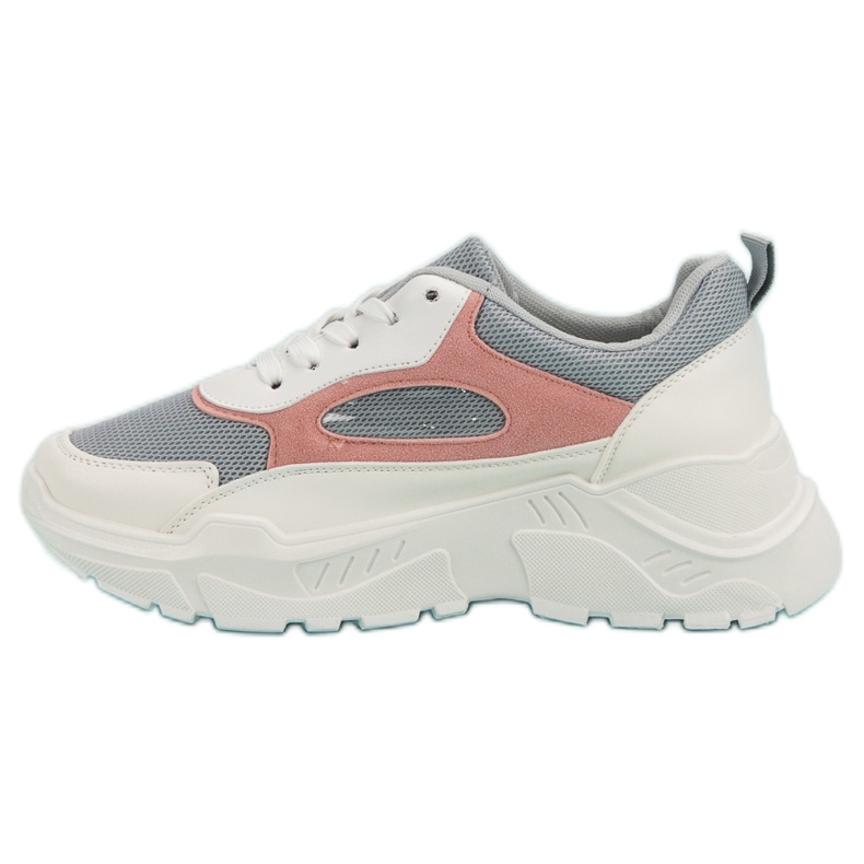 Tenisky Na Platformě bílý šedá růžový 1
