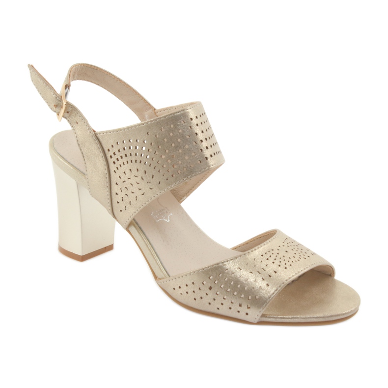 M.Daszyński Sandály s koženou stélkou Daszyński žlutá 1