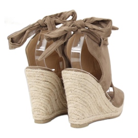 Zelené espadrilky na klínech LM-023 Green zelená vícebarevný 1