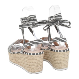 Černé plátěné sandály GG-68P Black černý 1