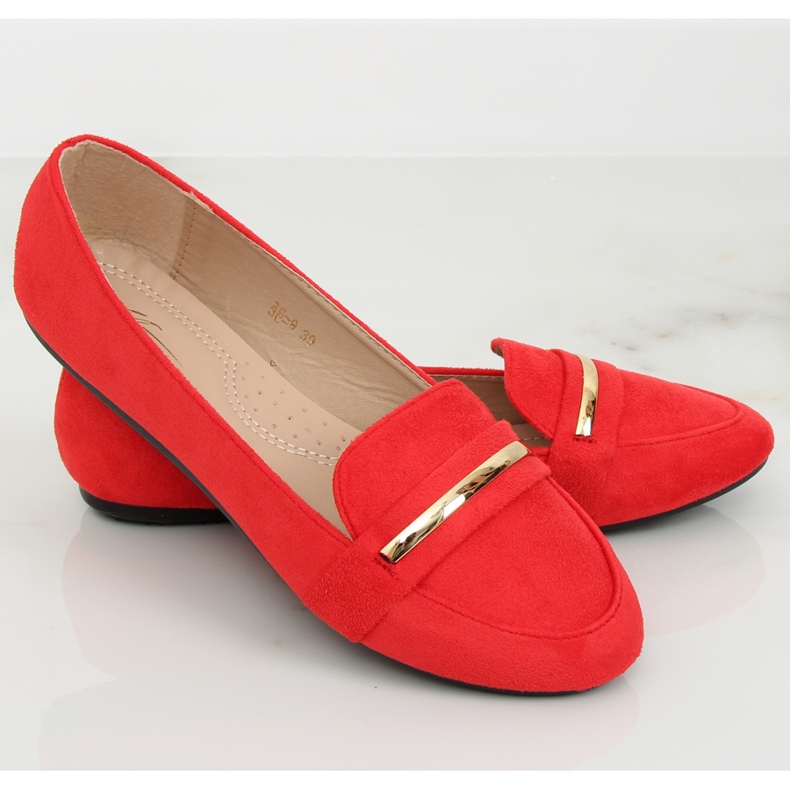 Dámské mokasíny červené 3C-9 Red II-GAT červený 1