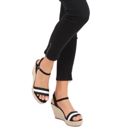 Černé espadrilky na klíncích, černé 9072 černé černá 2 Černé espadrilky na klíncích, černé 9072 černé černá 2