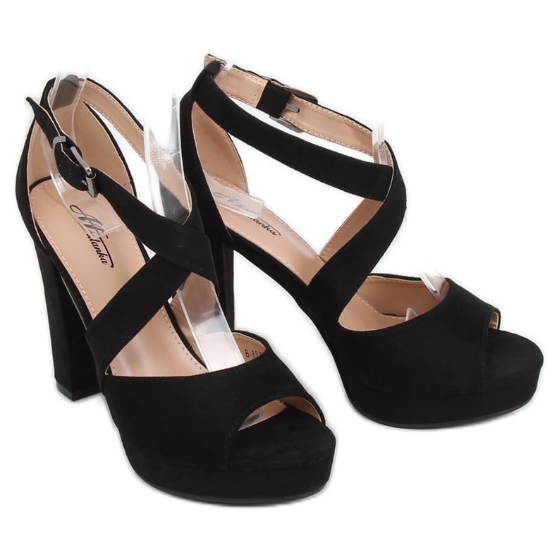 Černé sandály na platformě B-88 Black černý 1