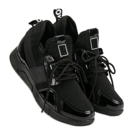 Černé nazouvací tenisky černý 1