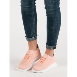 Primavera Lehká textilní obuv růžový 1