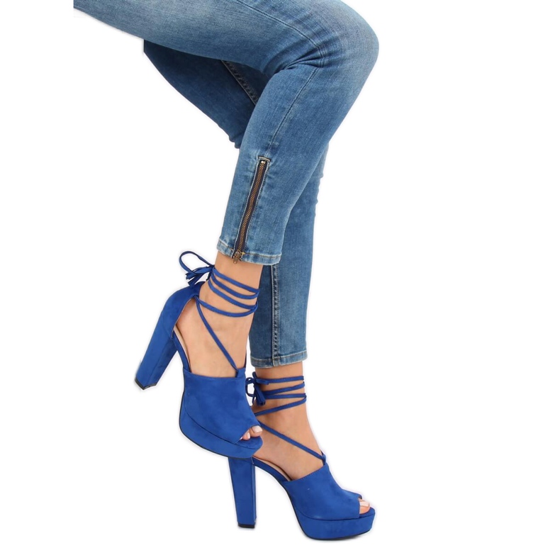 Kobaltové sandály LM-058 Blue modrý námořnická modř 1