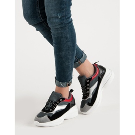 Módní obuv na platformě šedá vícebarevný 2